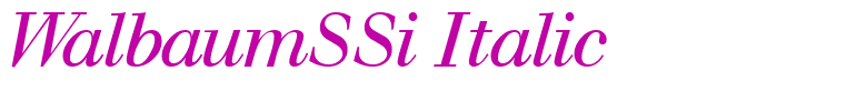 WalbaumSSi Italic